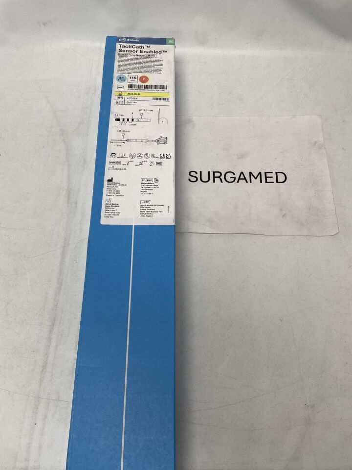 A-TCSE-F - ABBOTT - TactiCath Sensor Enabled Contact Force Ablation Catheter - 2-2-2mm - F Curve - 8Fr x 115cm (L), (BX/1)