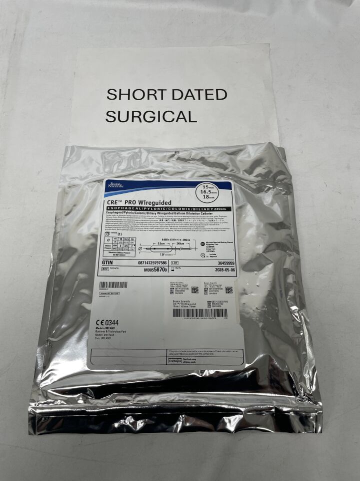 5870 - BOSTON SCIENTIFIC - CRE PRO Wireguided Balloon Dilatation Catheter - Esophageal/Pyloric/Colonic/Biliary - 15mm x 16.5mm x 18mm, (EA)