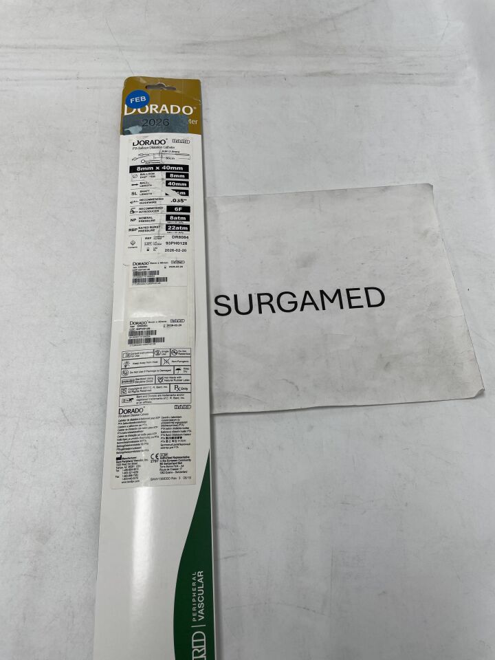 DR8084 - BARD - Dorado PTA Balloon Dilatation Catheter - 8mm x 40mm x 80cm (L), (BX/1)