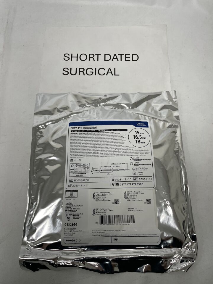 5870 - BOSTON SCIENTIFIC - CRE PRO Wireguided Balloon Dilatation Catheter - Esophageal/Pyloric/Colonic/Biliary - 15mm x 16.5mm x 18mm, (EA)