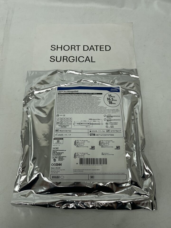 5870 - BOSTON SCIENTIFIC - CRE PRO Wireguided Balloon Dilatation Catheter - Esophageal/Pyloric/Colonic/Biliary - 15mm x 16.5mm x 18mm, (EA)