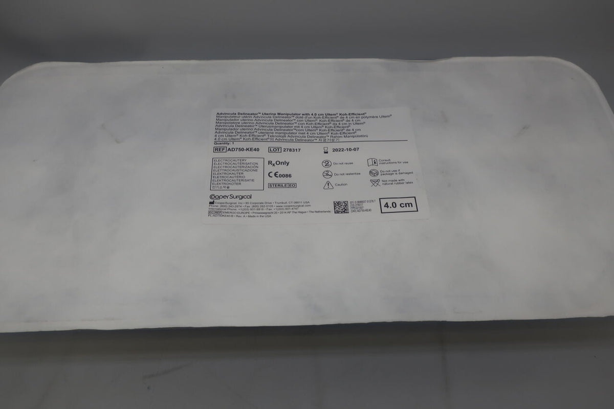 AD750-KE40 - COOPER SURGICAL - Advincula Delineator Uterine Manipulator with 4.0 cm Ultem Koh-Efficient - UOM EA - expiration 2026-02-28, (EA)