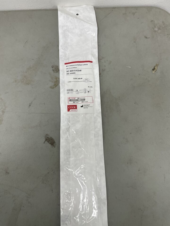 G10324 - COOK - Mini Compression Balloon Catheter with Silicone Balloons, 3F x 60cm - UOM EA - expiration 2028-06-09, (EA)