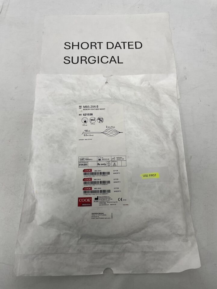 G21538 - COOK - Memory Eight Wire Basket, 192 cm length, 5.5Fr, 2cm X 4cm basket - UOM EA - expiration 2027-01-22, (EA)