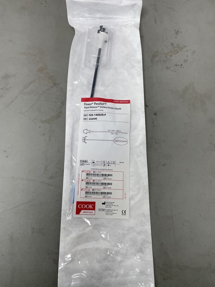 G56440 - COOK - Flexor Parallel Rapid Release Ureteral Access Sheath, 14F x 28cm - UOM EA - expiration 2028-07-09, (EA)