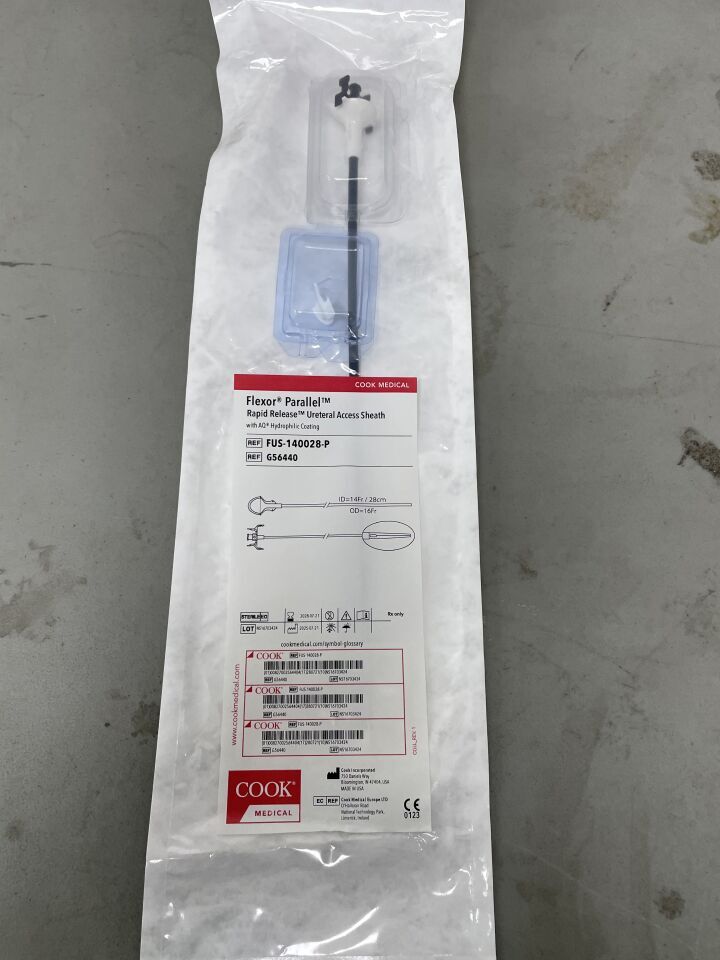 G56440 - COOK - Flexor Parallel Rapid Release Ureteral Access Sheath, 14F x 28cm - UOM EA - expiration 2028-07-21, (EA)
