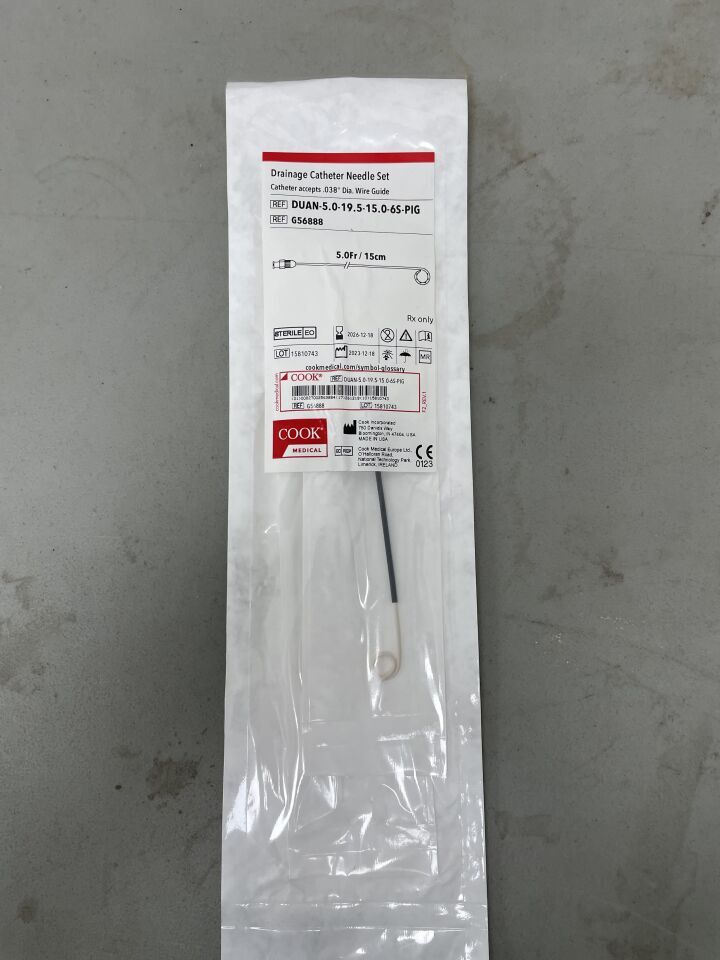 G56888 - COOK - Drainage Catheter Needle Set, 5.0Fr/15cmà - UOM EA - expiration 2026-12-18, (EA)