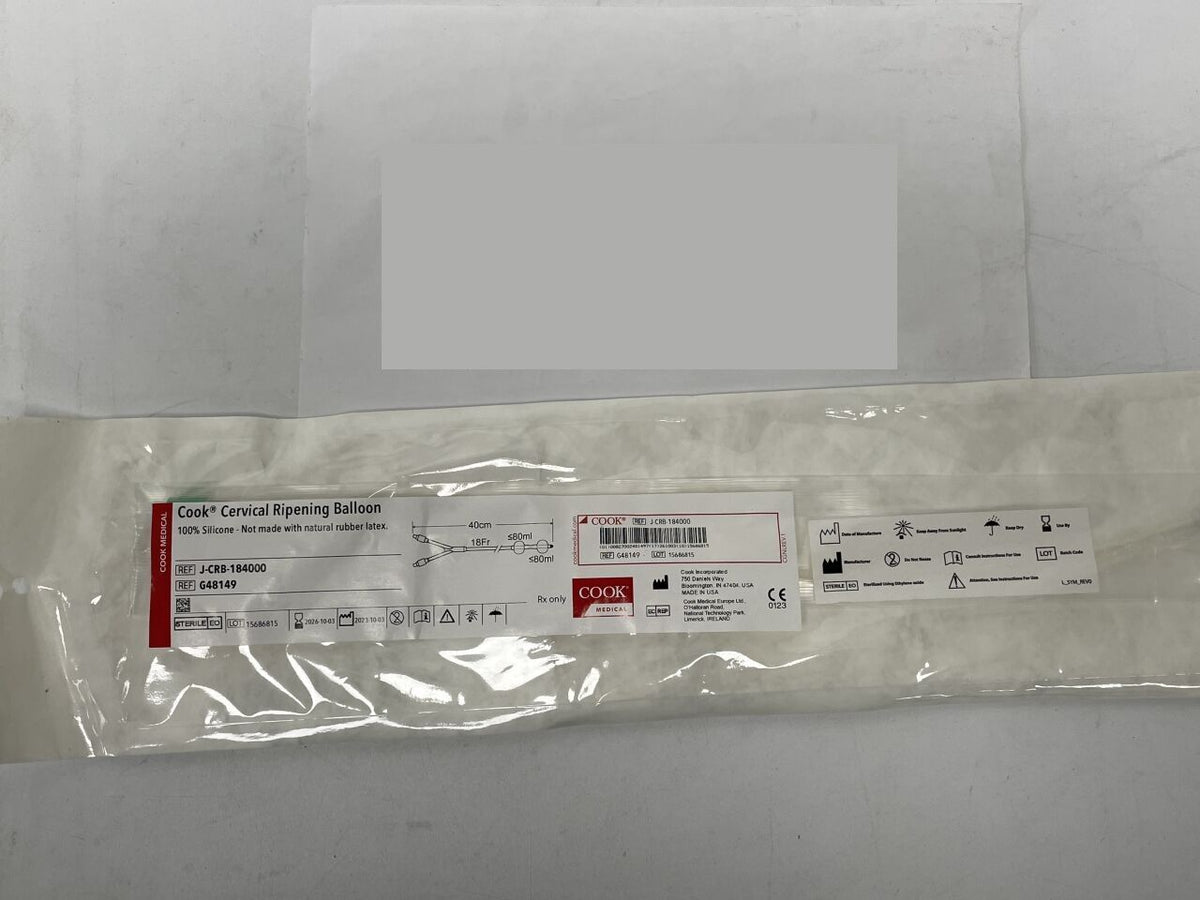 G48149 - COOK - Cervical Ripening Balloon, 18F x 40cm, <80ml - UOM EA - expiration 2026-10-03, (EA)