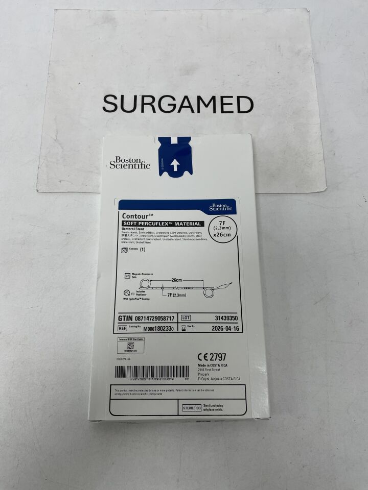 180233 - BOSTON SCIENTIFIC - Contour Ureteral Stent - Soft Percuflex Material - 7Fr x 26cm, (BX)
