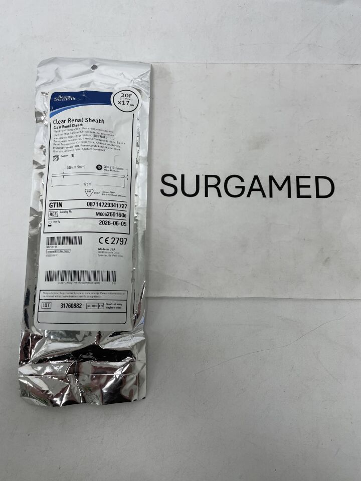 260160 - BOSTON SCIENTIFIC - Clear Renal Sheath - 30Fr x 17cm, (EA)