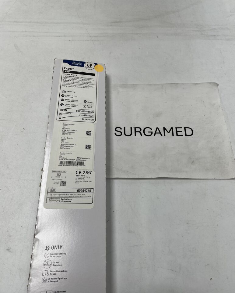 0864102 - BOSTON SCIENTIFIC - Expo Angiographic Catheter - FR4 - 6Fr x .056"/.038" x 100cm (L), (BX)