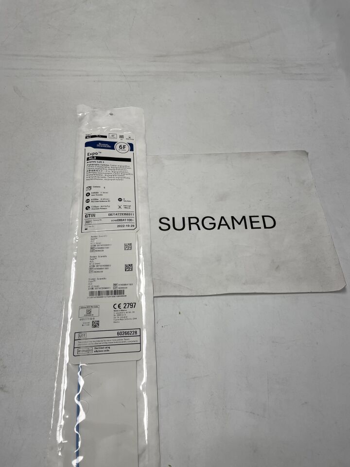 08641100 - BOSTON SCIENTIFIC - Expo Angiographic Catheter - AL3 - 6Fr x .056"/.038" x 100cm (L), (EA)