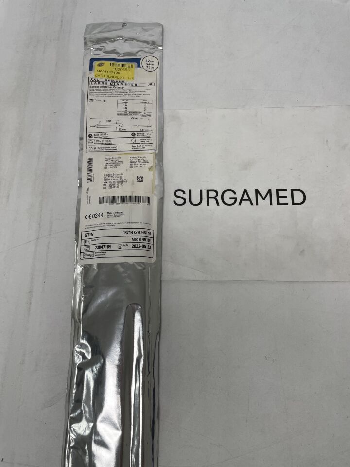 14510 - BOSTON SCIENTIFIC - XXL Vascular Balloon Dilatation Catheter - Large Diameter - 12mm x 4cm x 75cm (L), (EA)