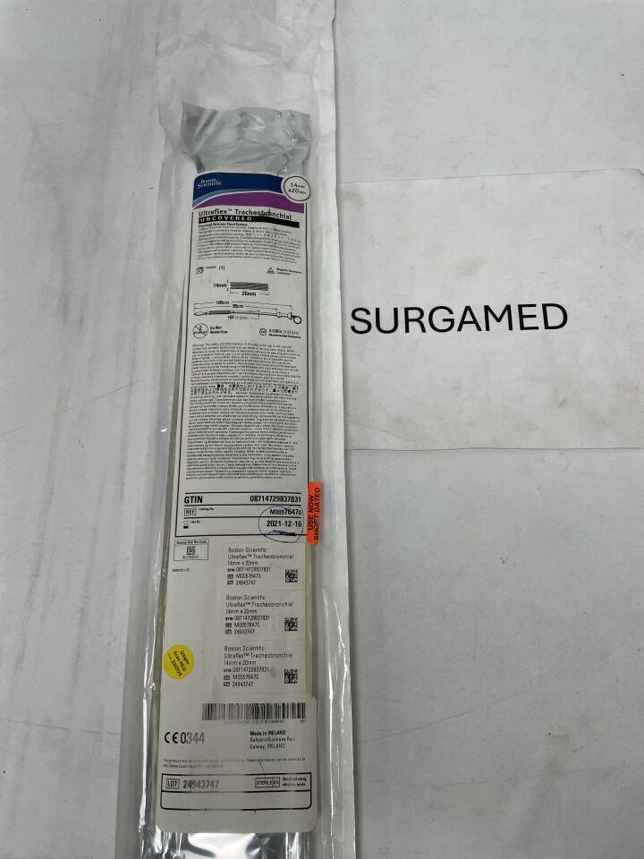 7647 - BOSTON SCIENTIFIC - Ultraflex Tracheobronchial Uncovered Proximal Release Stent System - 14mm x 20mm (L), (EA)