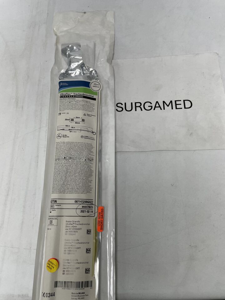 7667 - BOSTON SCIENTIFIC - Ultraflex Tracheobronchial Covered Distal Release Stent System - 20mm x 40mm (L), (EA)