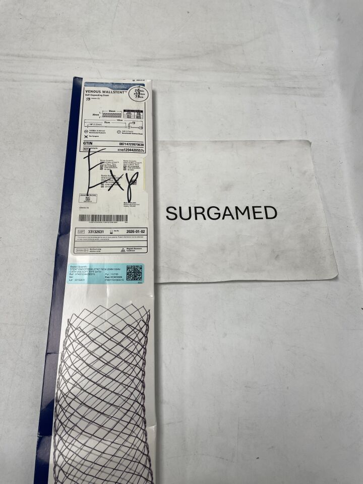1204420557 - BOSTON SCIENTIFIC - VENOUS WALLSTENT Self-Expanding Stent - 20mm x 55mm x 75cm (L), (BX)