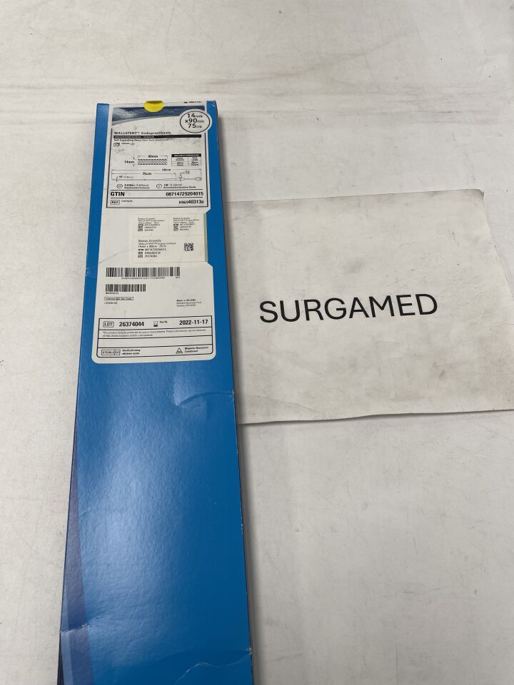 40313 - BOSTON SCIENTIFIC - WALLSTENT Endoprosthesis Self-Expanding Stent - Tracheobronchial/Venous - 14mm x 90mm x 75cm (L), (BX)