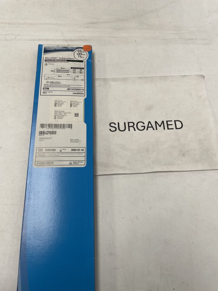 40432 - BOSTON SCIENTIFIC - WALLSTENT Endoprosthesis Self-Expanding Stent - Tracheobronchial - 20mm x 80mm x 75cm (L), (BX)