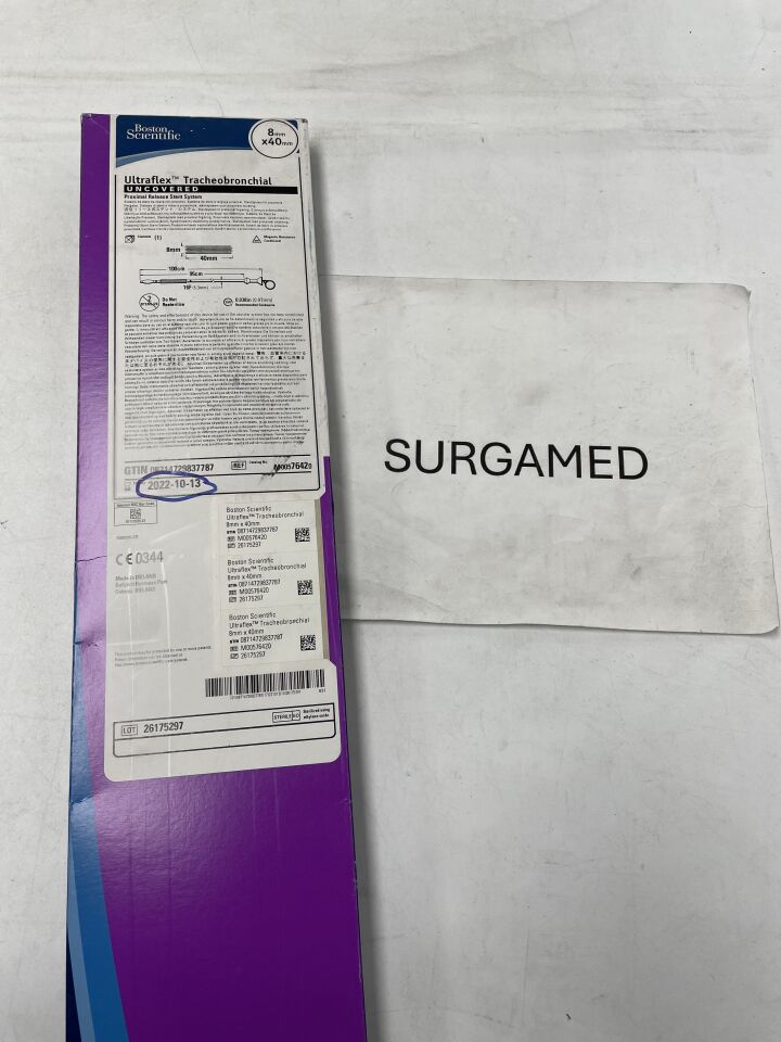 7642 - BOSTON SCIENTIFIC - Ultraflex Tracheobronchial Uncovered Proximal Release Stent System - 8mm x 40mm (L), (BX)