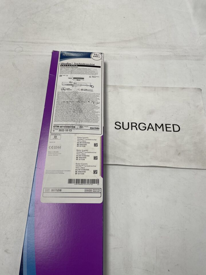 7648 - BOSTON SCIENTIFIC - Ultraflex Tracheobronchial Uncovered Proximal Release Stent System - 14mm x 40mm (L), (BX)