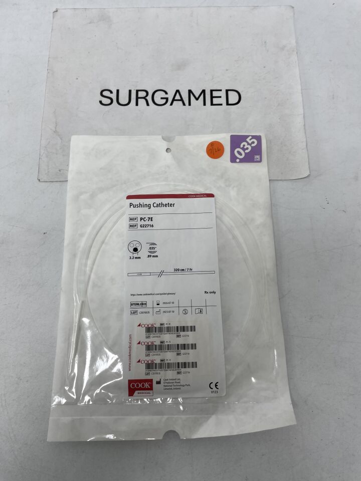 G22716 - COOK - Pushing Catheter - 7Fr x 320cm x .035", (EA)