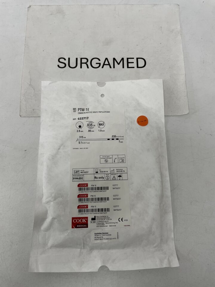 G22717 - COOK - Zimmon Needle Knife Papillotome - 5.1Fr x 315cm, (EA)