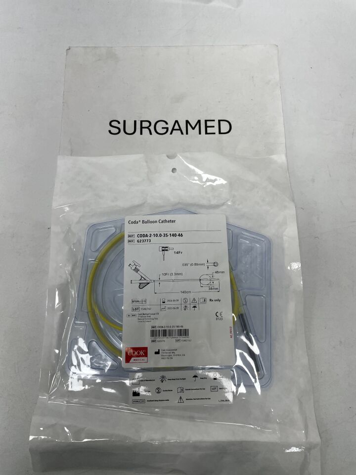 G23773 - COOK - Coda Balloon Catheter - 10Fr x 140cm, (EA)