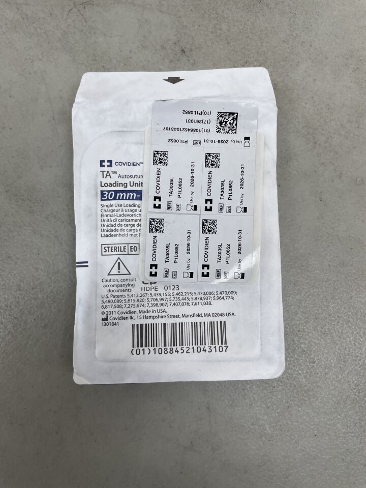 TA3035L - COVIDIEN - TA Single-Use Staple Loading Unit with DST Series Technology, 30 mm Size, (EA)