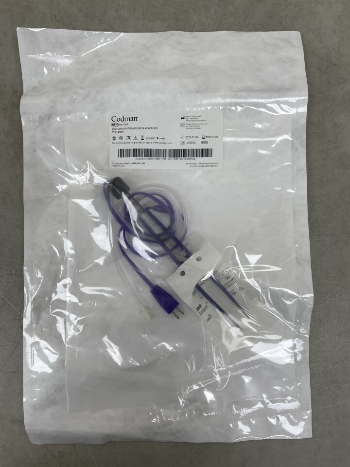 9007100IR - CODMAN - Codman Irrigating Disposable Bipolar Forceps, 7" x 1.0mm, (EA)