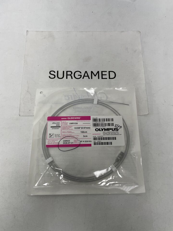 UWR1038 - TERUMO - Radifocus Glidewire - Straight, Urologic Wire - .038" x 150cm x 3cm, (EA)
