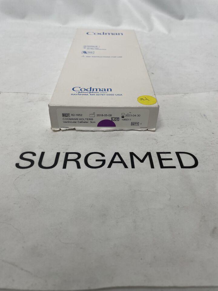 82-1652 - CODMAN - Holter Ventricular Catheter 3CM, (BX)
