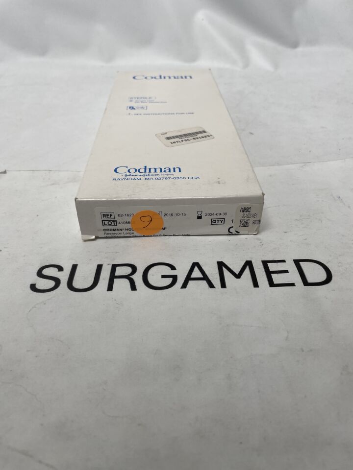 82-1623 - CODMAN - Holter Rickham Ventriculostomy Reservoir Set, Large, 17mm Cap w/Stainless Steel Base, SS Plug, 15cm Ventricular Catheter, SS Sty, (BX)