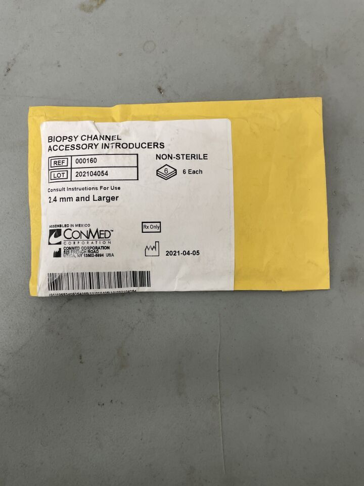 000160 - CONMED - Biopsy Channel Accessory Introducer (6 Per Pack), (PK/6)