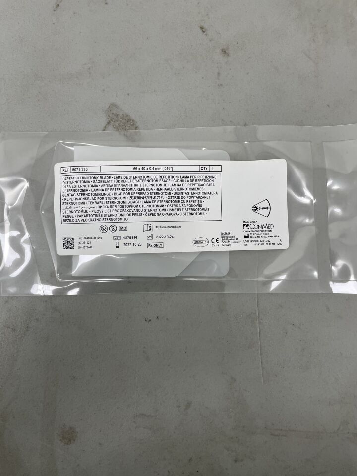 5071-230 - CONMED - Repeat Sternotomy Blade 66mm x 40mm, (EA)