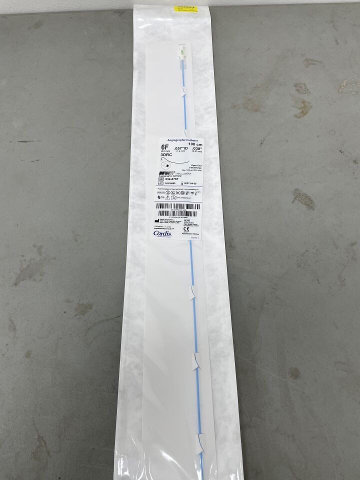 534-676T - CORDIS - Infiniti Thrulumen 6F Diagnostic Catheter 100cm 3DRC, (EA)