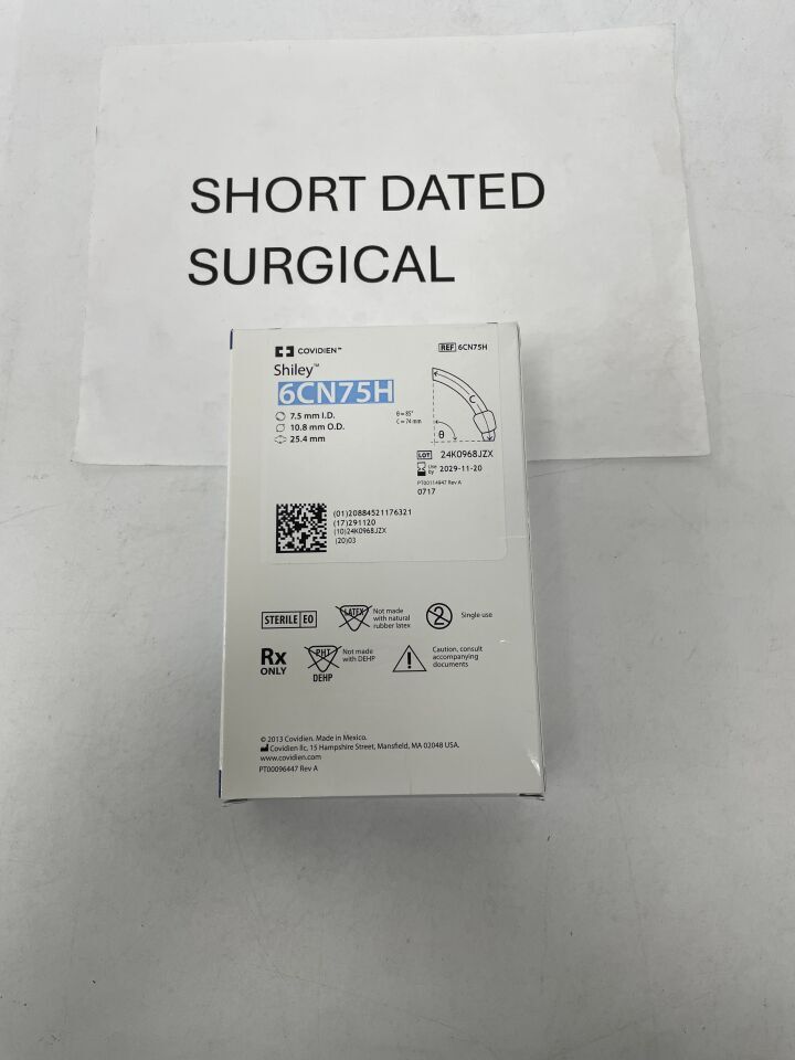 6CN75H - COVIDIEN - Shiley Adult Flexible Tracheostomy Tube with TaperGuard Cuff, (BX/1)