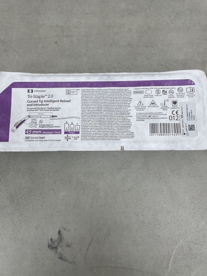 SIG45CTAMT - COVIDIEN - Signia Curved Tip Intelligent Reload & Introducer, 45mm Medium/Thick, (EA)