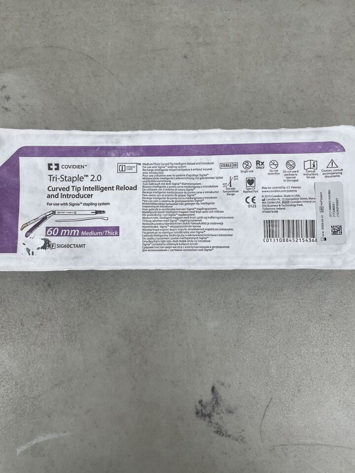 SIG60CTAMT - COVIDIEN - Tri-Staple 2.0 Curved Tip Intelligent Reload And Introducer, 60mm Medium/Thick, (EA)