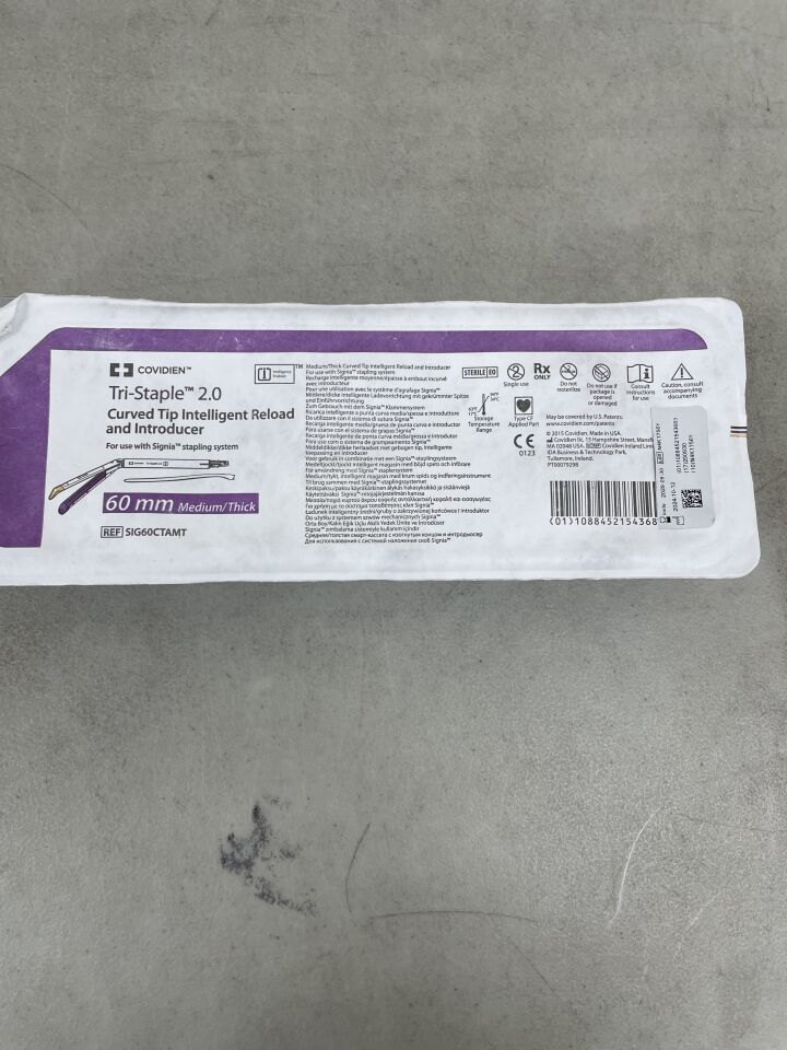 SIG60CTAMT - COVIDIEN - Tri-Staple 2.0 Curved Tip Intelligent Reload And Introducer, 60mm Medium/Thick, (EA)