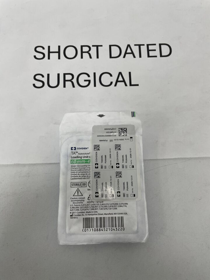 TA6048L - COVIDIEN - TA Autosuture Loading Unit with DST Series Technology, 60-4.8mm, Reload, (EA)