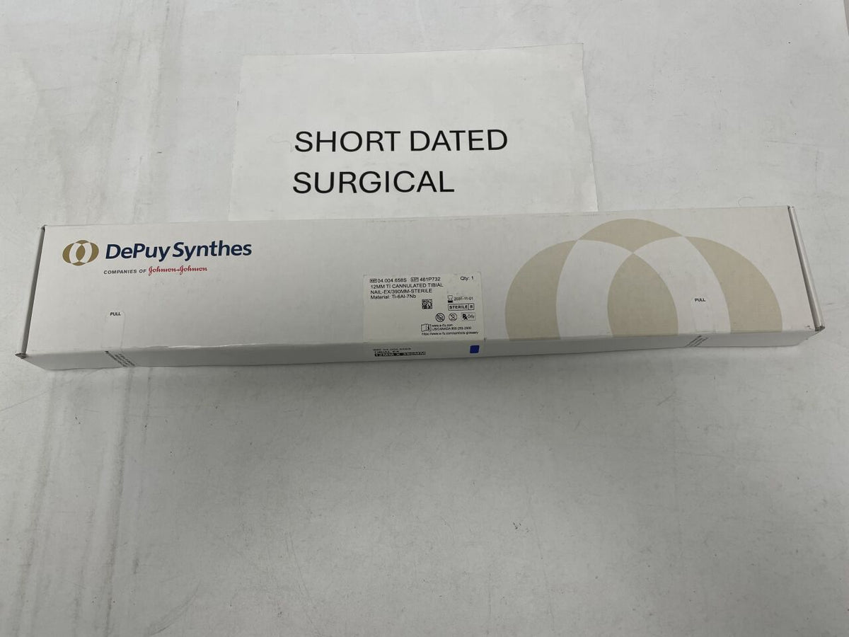 04.004.658S - DEPUY SYNTHES - Cannulated Expert Tibial Nail, Light Green, 12 dia. x 390 mm Length, Sterile, (BX)