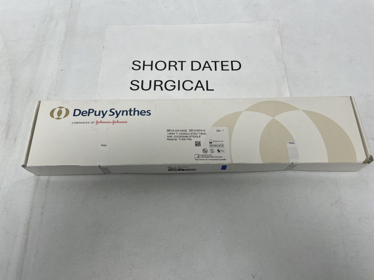 04.004.640S - DEPUY SYNTHES - Cannulated Expert Tibial Nail, Light Green, 12 dia. x 300 mm Length, Sterile, (BX)