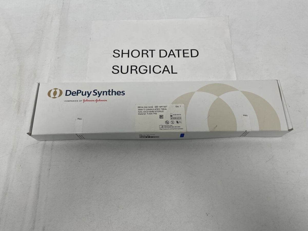 04.004.343S - DEPUY SYNTHES - Cannulated Expert Tibial Nail, Dark Blue, 9 dia. x 315 mm Length, Sterile, (BX)