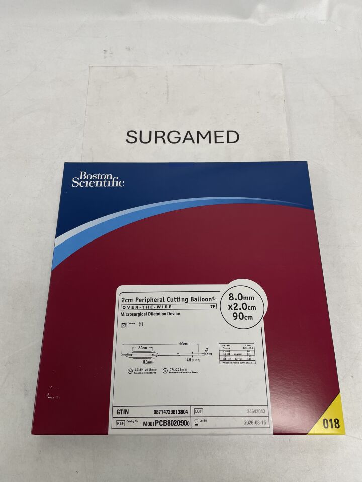 PCB802090 - BOSTON SCIENTIFIC - Peripheral Cutting Balloon Microsurgical Dilatation Device - OTW - 8.0mm x 2.0cm x 90cm, (BX)