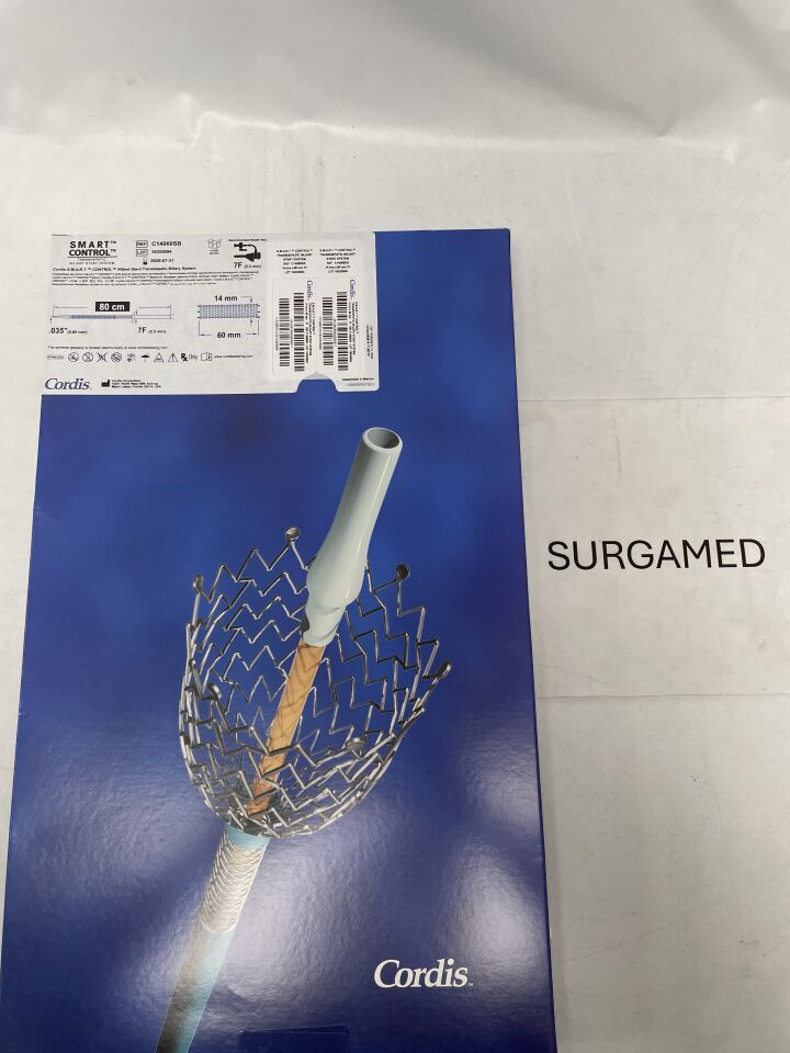 C14060SB - CORDIS - SMART Control Biliary Stent System, Nitinol: 14mm x 60mm, 7F, 80cm, (BX)
