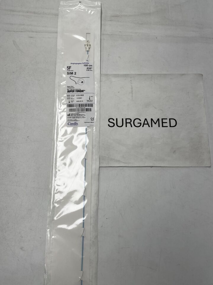 532-502 - CORDIS - Super Torque Diagnostic Catheter - Sim 2 - 5Fr x .035" x 100cm (L), ()