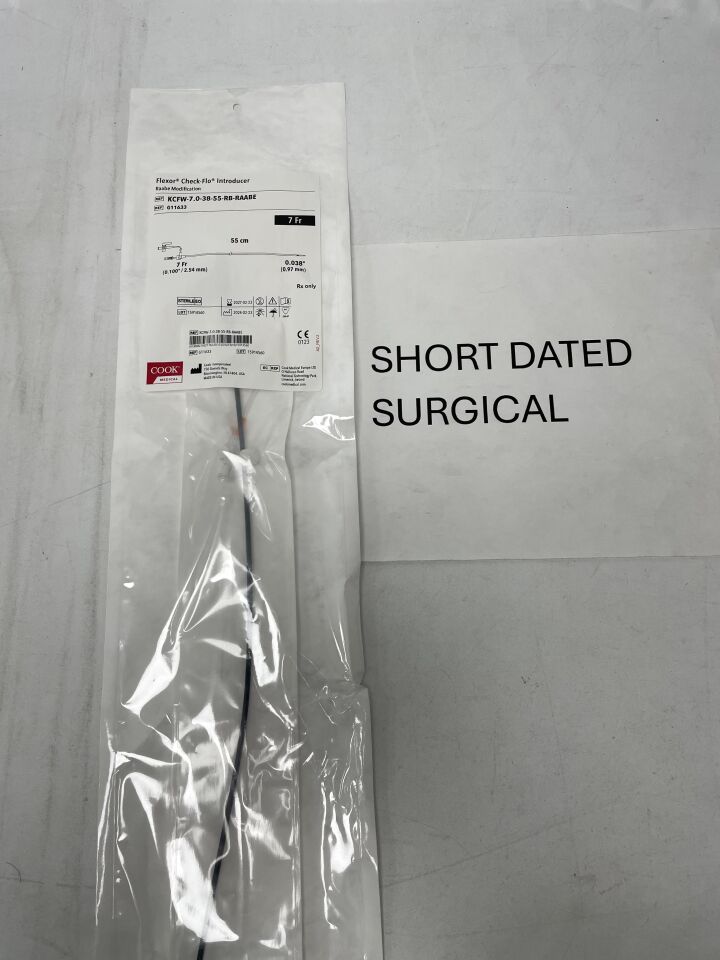 G11633 - COOK - Flexor Check-Flo Introducer - Raabe Modification - KCFW-7.0-38-55-RB-RAABE - 7Fr x .038" x 55cm, (EA)