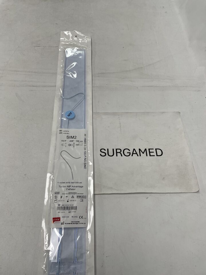 G05976 - COOK - Torcon NB Advantage Catheter - SIM2 - HNB5.0-38-100-P-NS-SIM2 - 5Fr x .038" x 100cm (L), (EA)