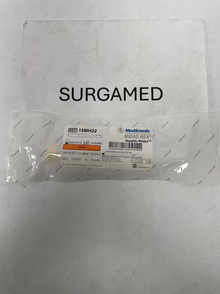 15MH22 - MEDTRONIC - Midas Rex Match Head Fluted Cutting Burr, 2.2 mm Head Diameter, 15 cm Shaft Length, (EA)