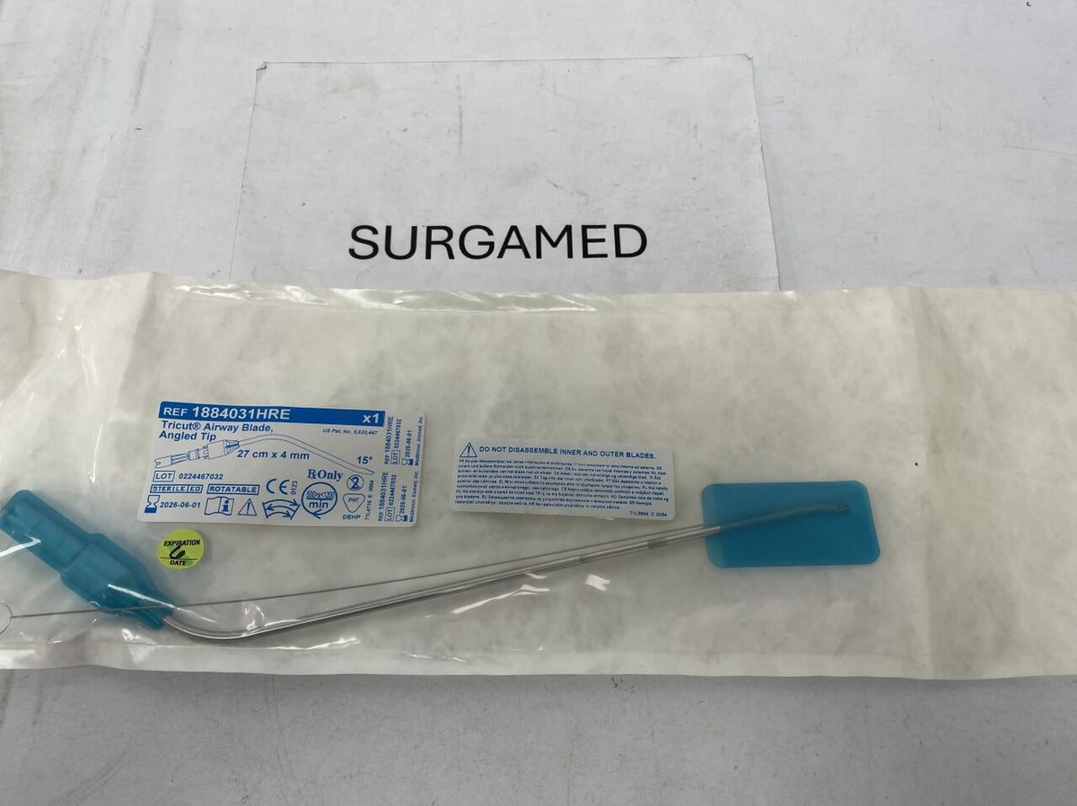 1884031HRE - MEDTRONIC - 4.0mm Tricut Rotatable Angle-Tip Subglottic Blade, 27cm, (EA)